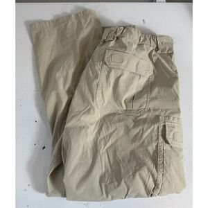 Duluth Trading Cargo Pants Nylon Mens XL Lightweight Beige Flex Dry Hiking